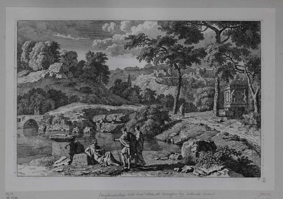 Mountainlandscape with Tree Men