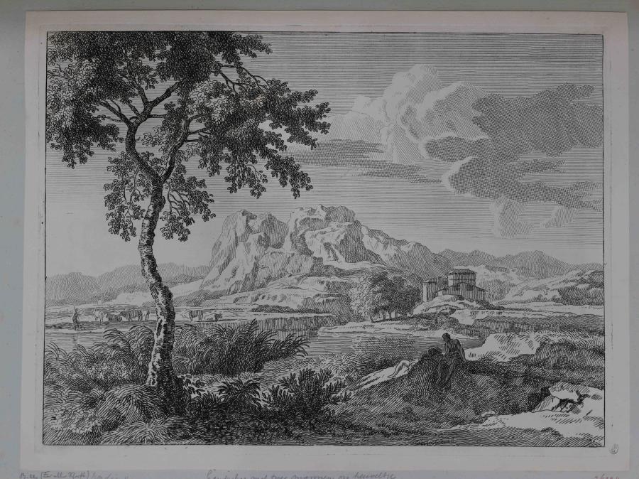 Landscape with Two Men on a Hillock