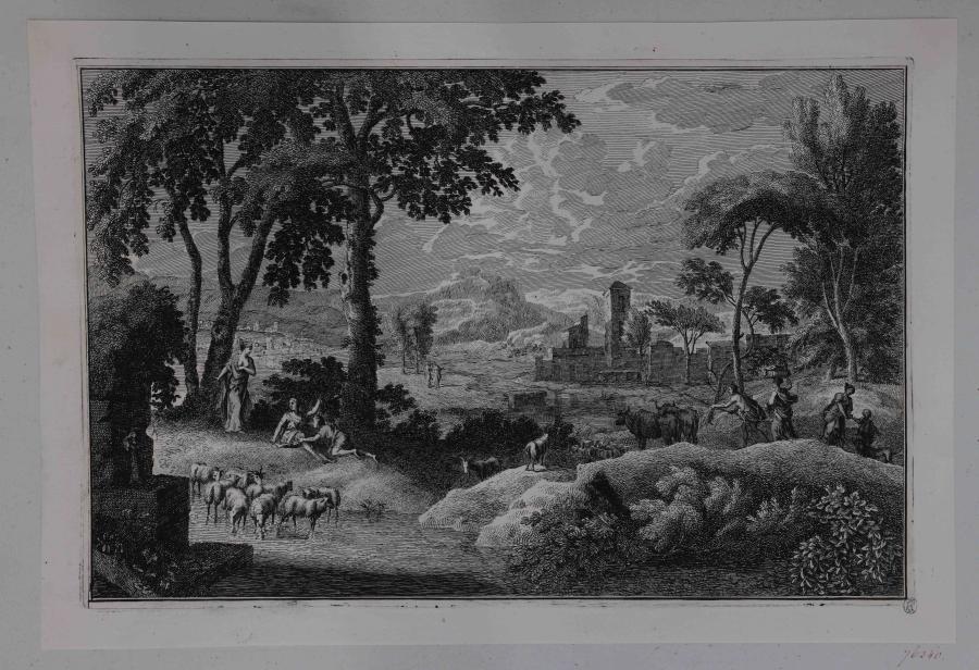 Landscape with Two Herds (Sheep and Cows)