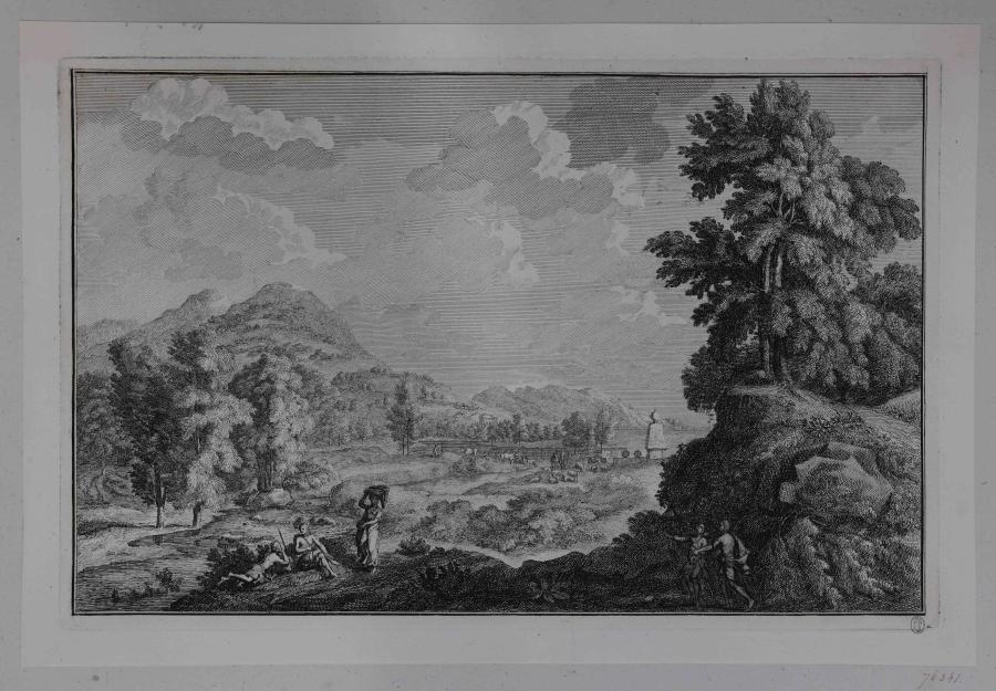 Landscape with Shepherds and a Woman with a Laundry Basket