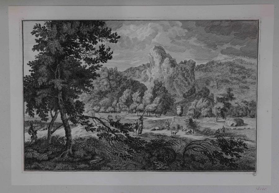 Landscape with Shepherds and Two Women with Laundry