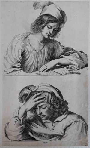 drawing-model-reading-and-pondering-young-man