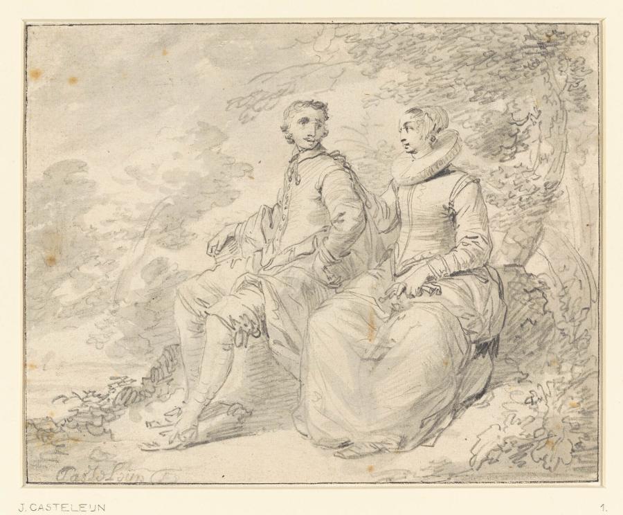 Portraits of a Gentleman and a Lady in a Landscape