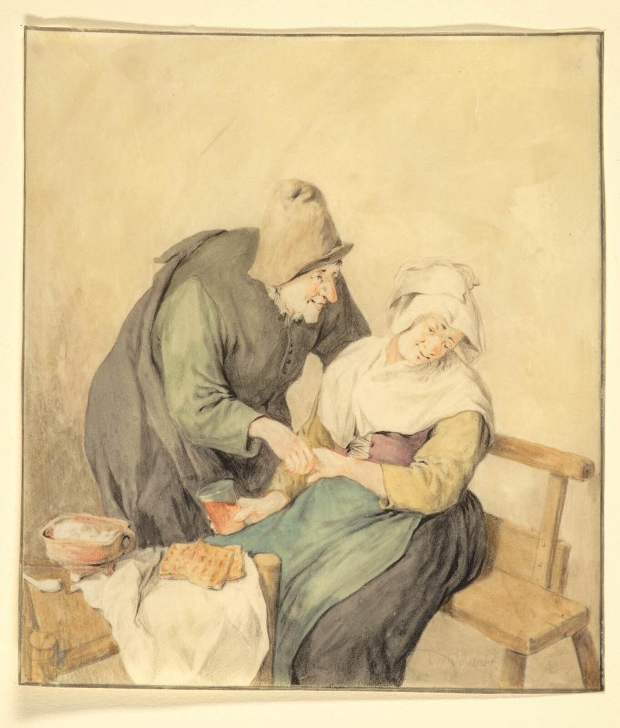 Een boer en een boerin