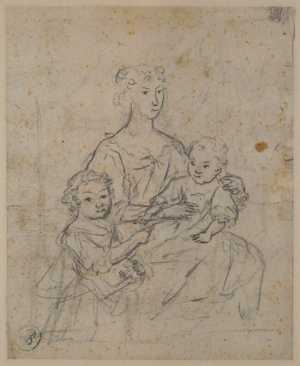 studie-van-een-vrouw-met-twee-kinderen