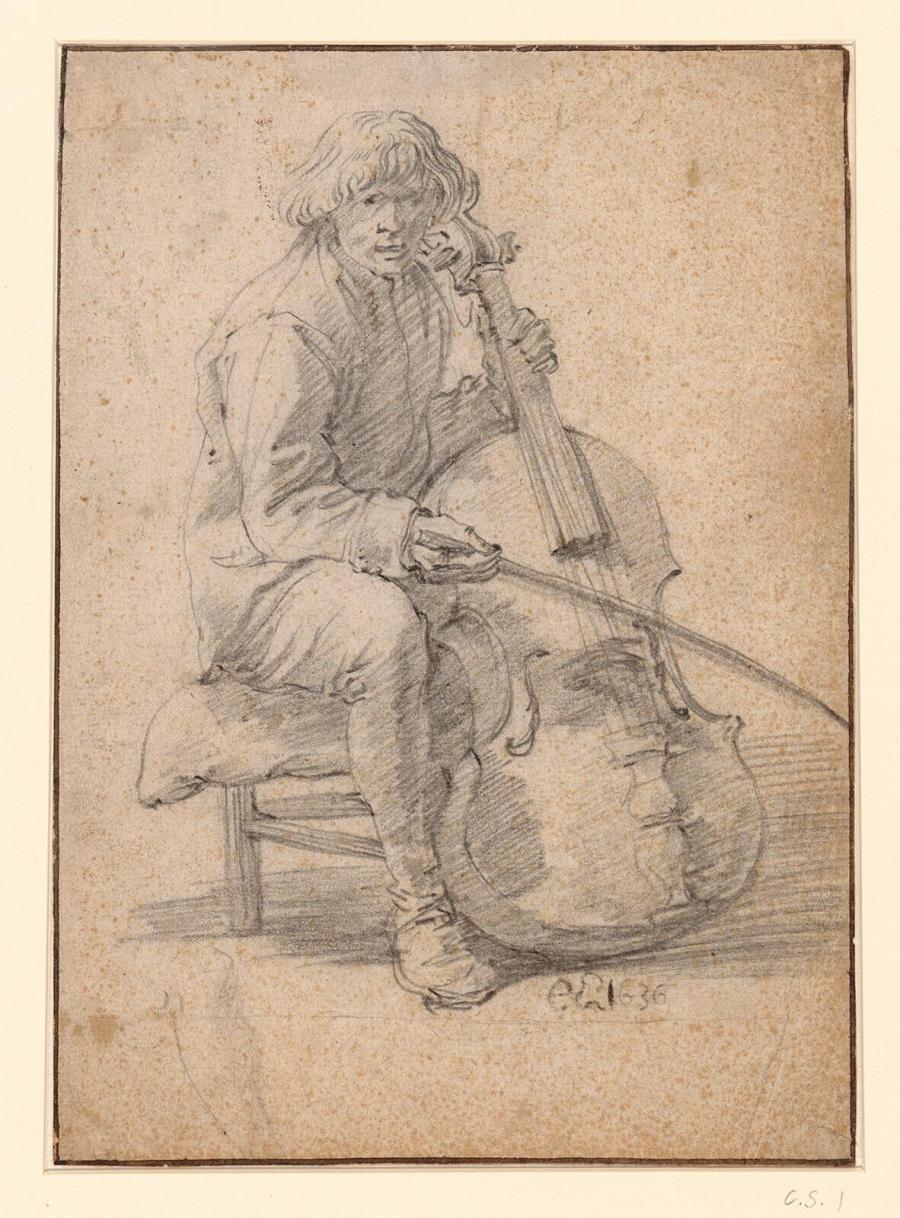 A Young Man Playing the Cello
