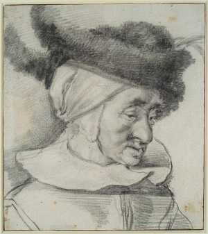 hoofd-van-een-oude-vrouw-met-muts