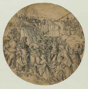 the-roman-leader-coriolanus-begged-by-his-wife-and-mother-to-return-into-exile-488-bc