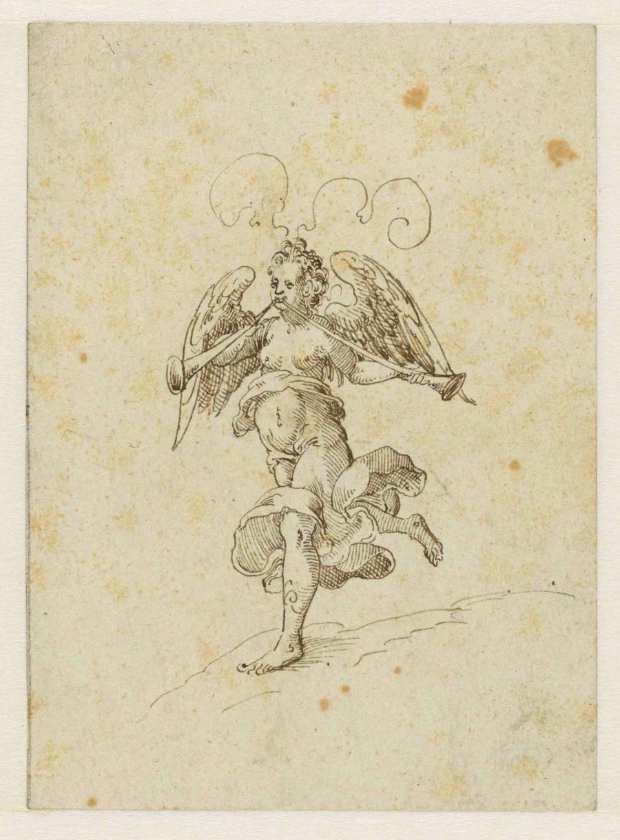 Engel met twee trompetten