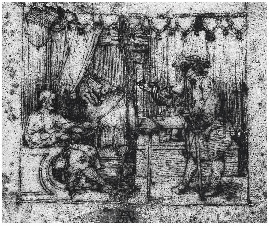 Artist Drawing a Portrait of a Seated Model (copy after Dürer's woodcut of 1532)