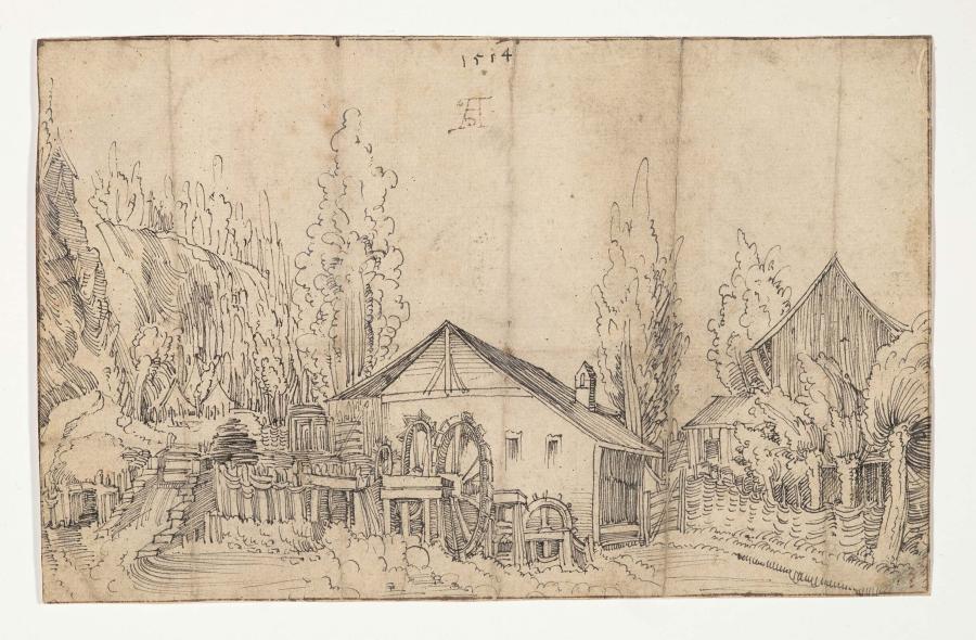 Landscape with a watermill