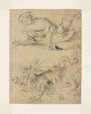 studies-of-a-falling-man-a-dragon-and-a-dog-fragment