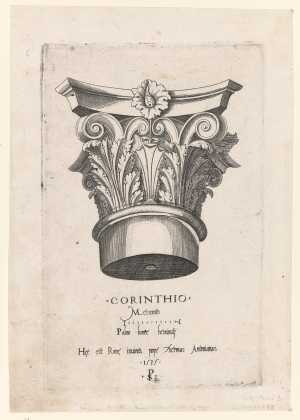 prent-uit-de-serie-klassieke-bouwonderdelen-kapiteel-van-een-corinthische-zuil