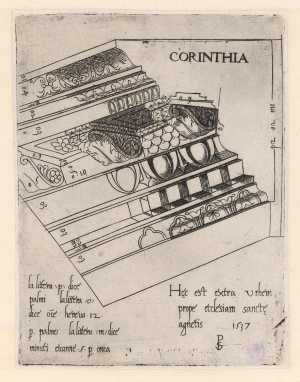 prent-uit-de-serie-klassieke-bouwonderdelen-twee-doorsneden-van-versierde-kroonlijsten-uit-de-buurt-van-sant-agnese