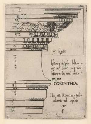 prent-uit-de-serie-klassieke-bouwonderdelen-delen-van-versierde-kroonlijsten-van-de-drie-zuilen-onder-het-capitool