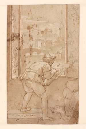 taddeo-zuccaro-drawing-by-moonlight-in-calabrese-s-house