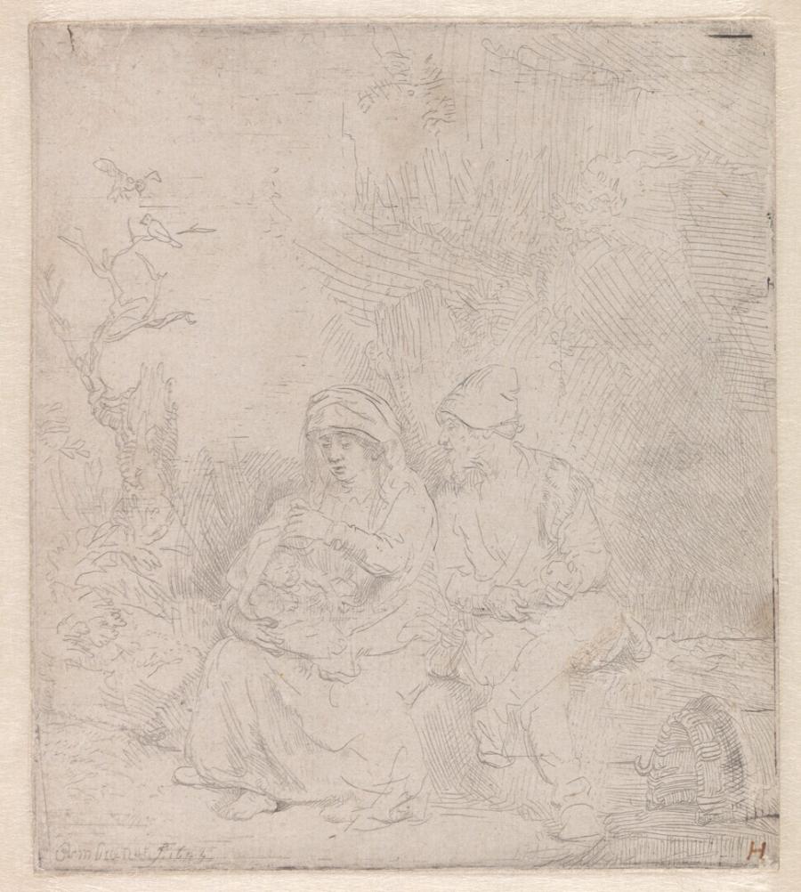 The Rest on the Flight into Egypt: Lightly Etched
