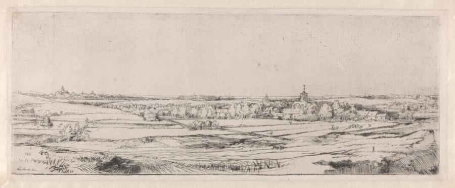 Panorama bij Bloemendael met het landgoed Saxenburg ('Het landschap van de Goudweger')