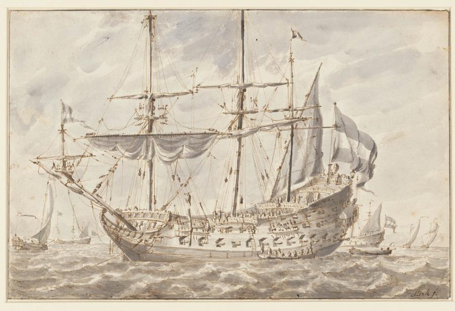 A Warship at Sea