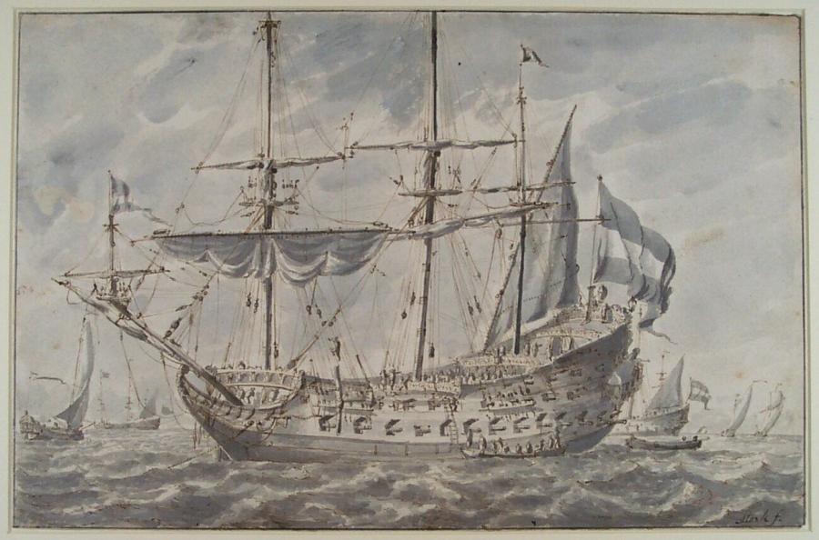 A Warship at Sea