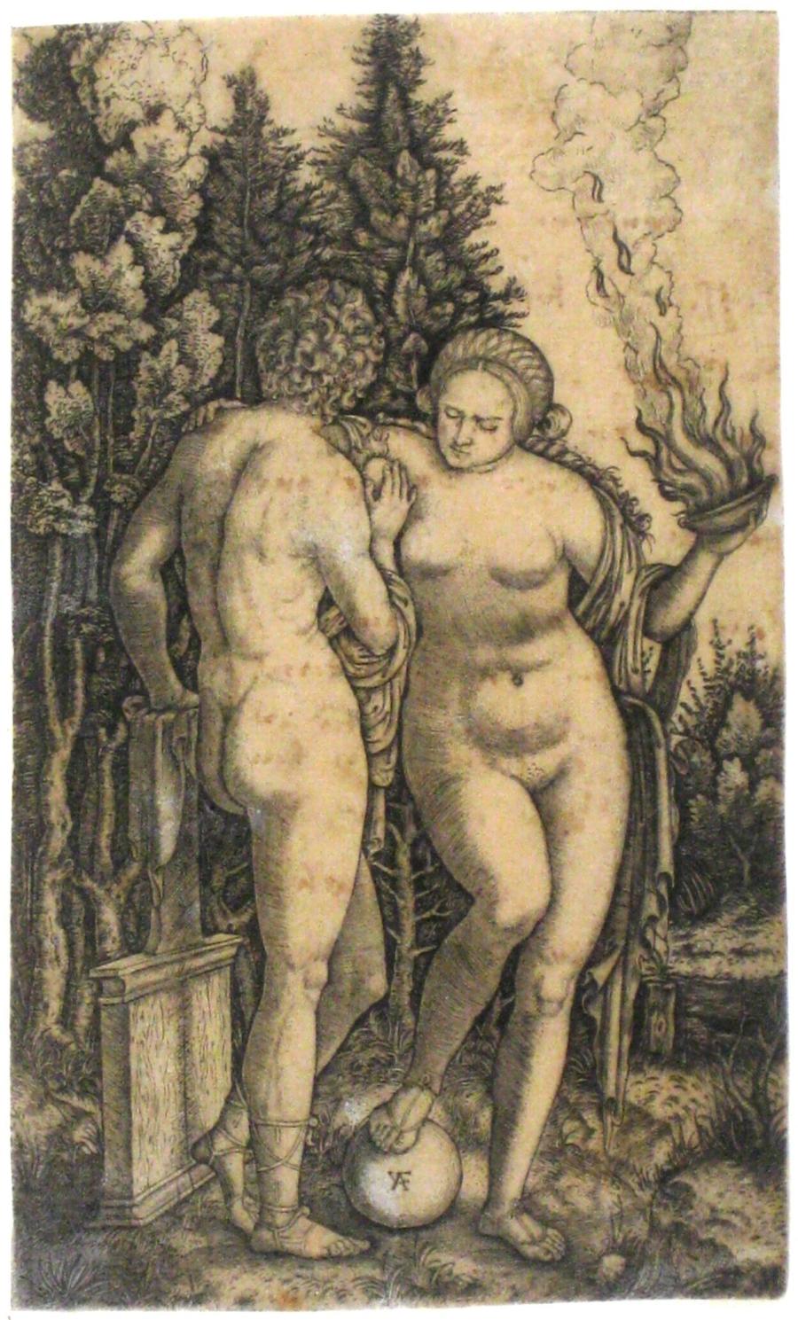 Jonge man, beschermd door Fortuna