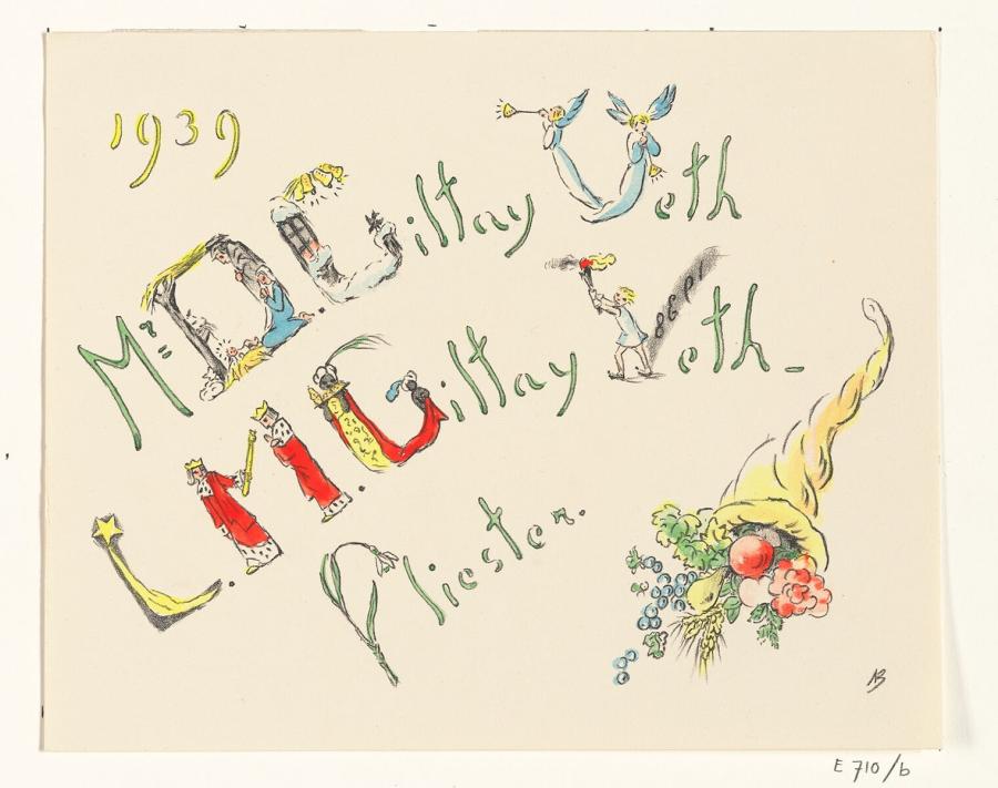 New Year's Wish for 1939 of Mr and Mrs Giltay Veth