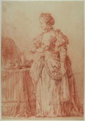 staande-dame-met-een-masker-in-haar-hand-staand-voor-een-spiegel