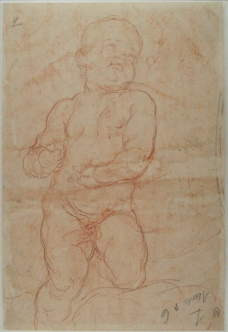 Studie van een naakt jongetje