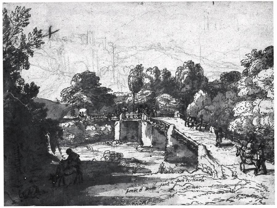 Stone Bridge over the River Aniene near Tivoli (Lazio region, Italy)