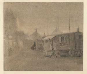 Wagens op kermisterrein