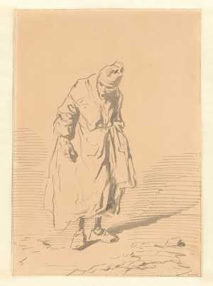 Study of a Standing Old Woman