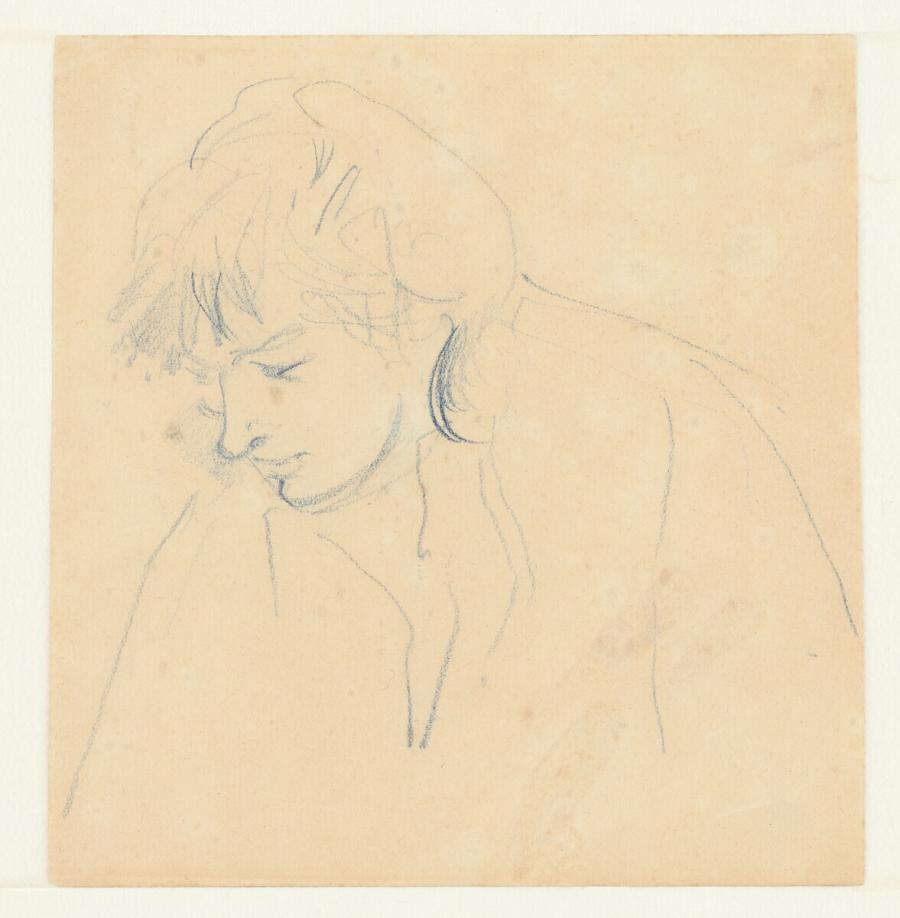 Head of a Young Girl Bent Forward