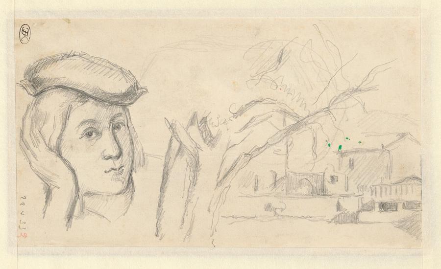 Landscape in the Jas de Bouffan and a Portrait of a Young Man