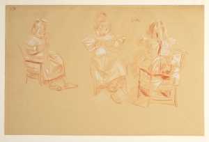 three-studies-of-a-seated-girl-in-a-chair