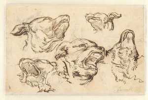 study-of-a-head-of-a-barking-dog