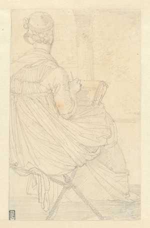 the-english-artist-elisabeth-harvey-drawing-seated-and-seen-from-the-back