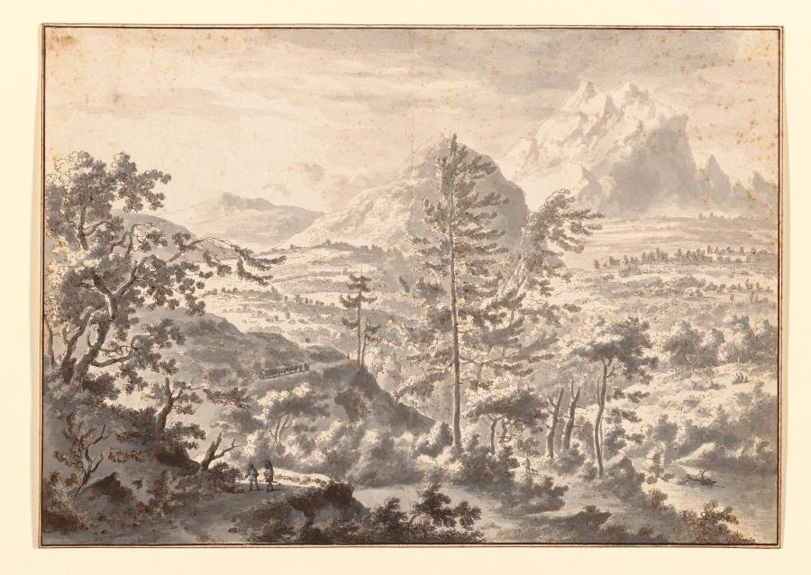 Panoramic Mountain Landscape (the Chartreuse near Grenoble?)