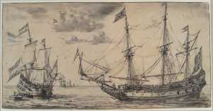 warships-at-sea-on-the-left-a-ship-at-anchor-and-two-sloops