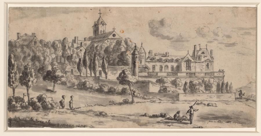 View of a Park and Castle with Church
