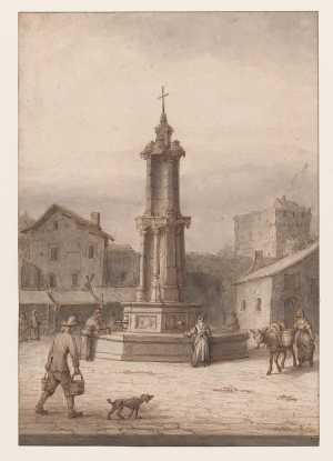 de-fontein-op-de-grote-markt-te-tours