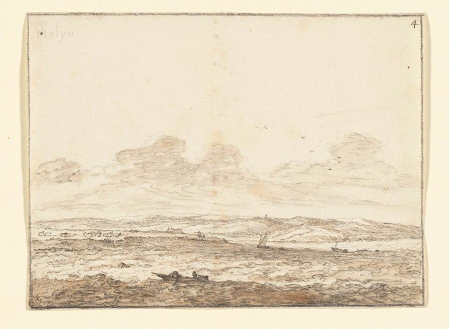 Stormy Sea with Hilly Shore