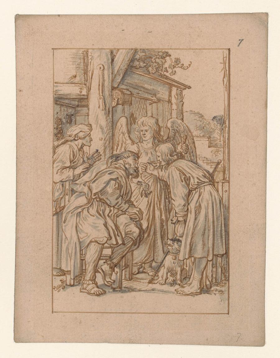The Healing of the Blind Tobias at the Return of his Son Tobias with the Angel Raphael