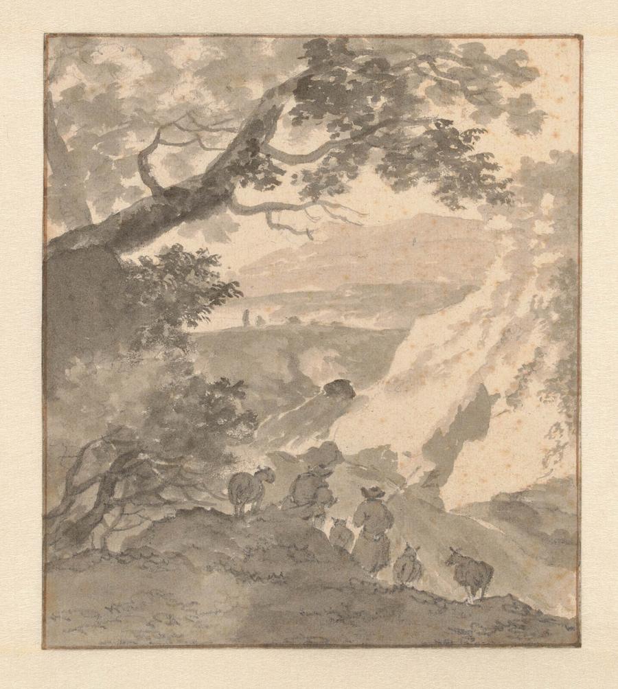Southern Landscape with Two Sheperds and a Flock of Sheep
