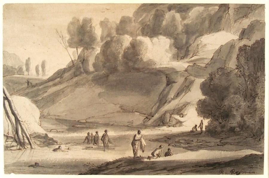 Wooded Landscape with Bathers