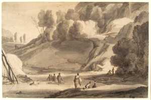 wooded-landscape-with-bathers