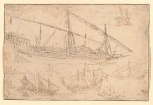 study-sheet-with-a-galley-and-other-ships