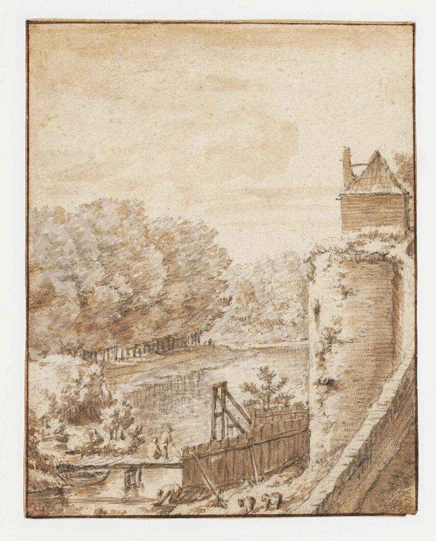 View of the Canal in Utrecht from the City Wall
