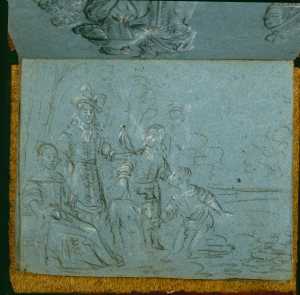 page-from-a-drawing-book-with-figurative-studies