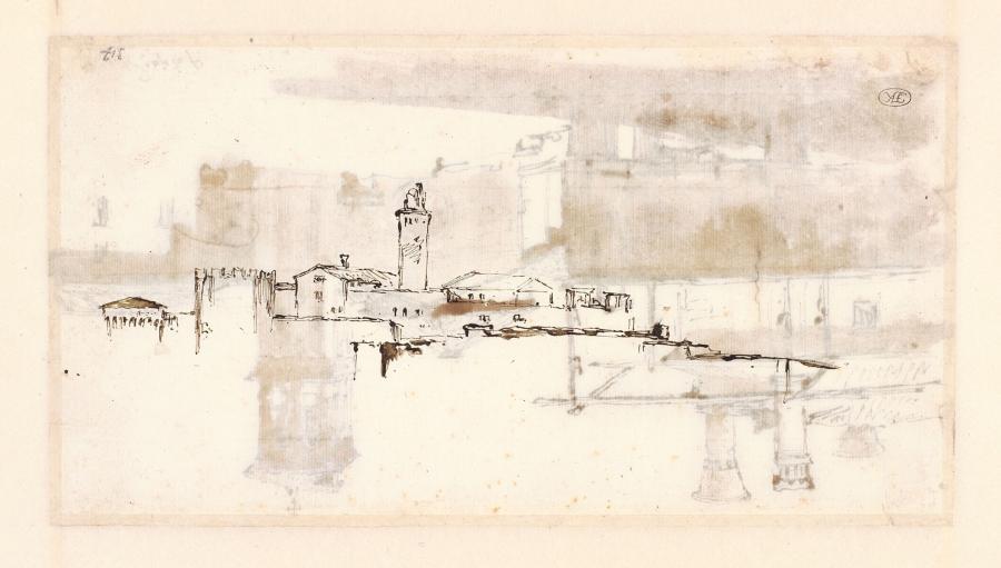 Gezicht op het Castello in Brescia