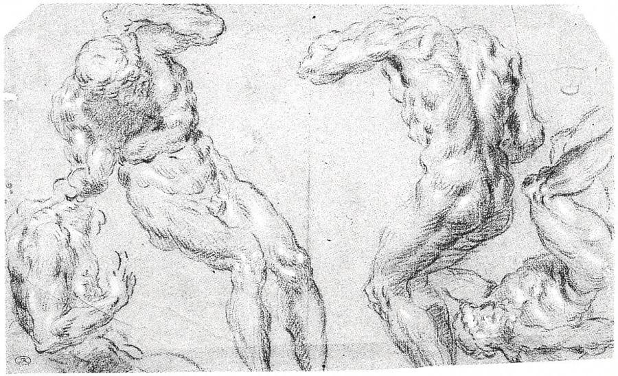 Four Studies after a Bronze Statuette of Atlas
